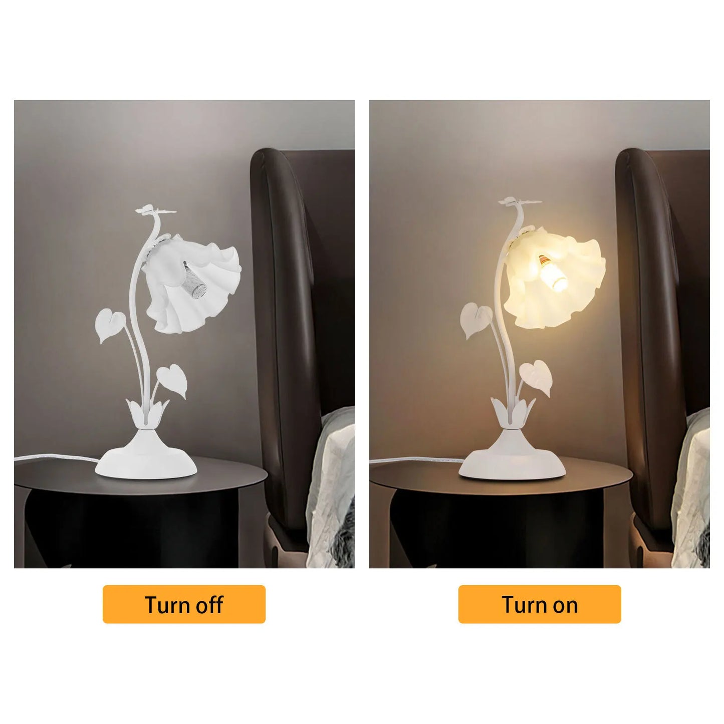 40W 110V Acrylic Tabletop Bedroom Desk Light E26 Indoor Decor White Desktop Lamp