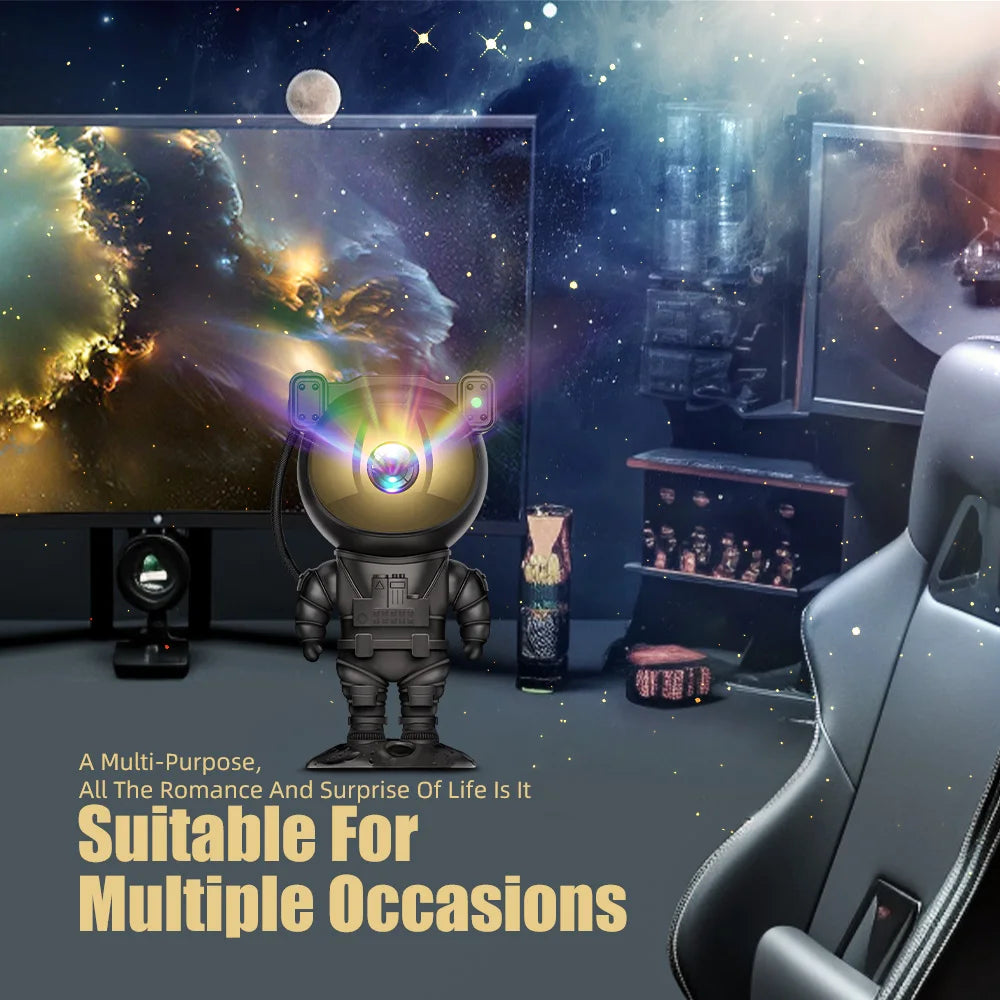 Astronaut Galaxy Projector Night Light with Timer and Remote - Star Starry Nebula LED Lamp, Gift for Kids/Adults