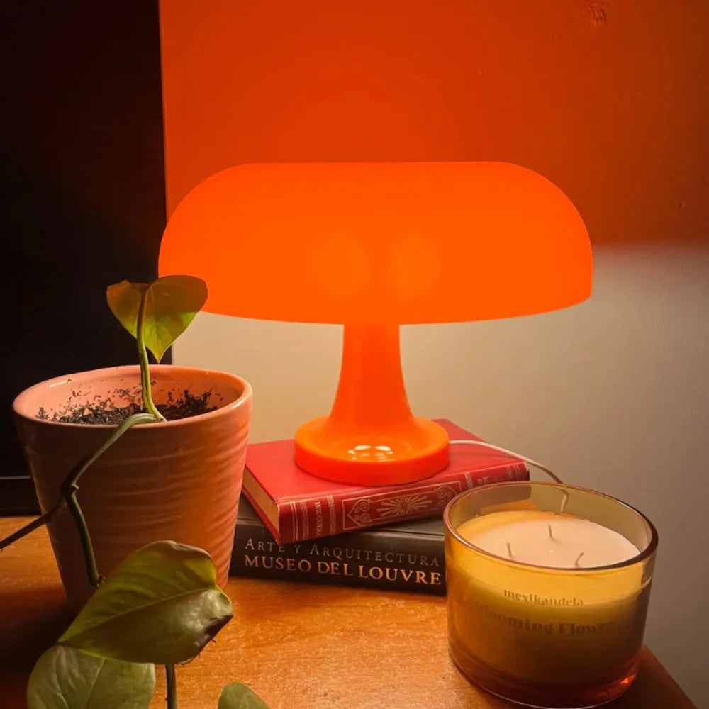 Classic Mushroom Desk Lamp Bedroom Bedside Lamp Danish Designer Orange Decorative Table Lamp Modern Bauhaus Art Table Lamp