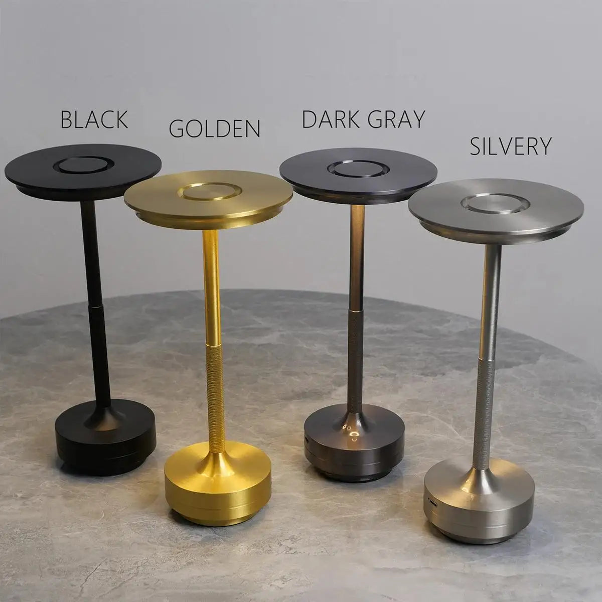 3 Color Table Lamp Silver Rechargeable Lamps For Table Usb Led Touch Dimmable Black And Gold Gold Modern Creative Eye Protecting