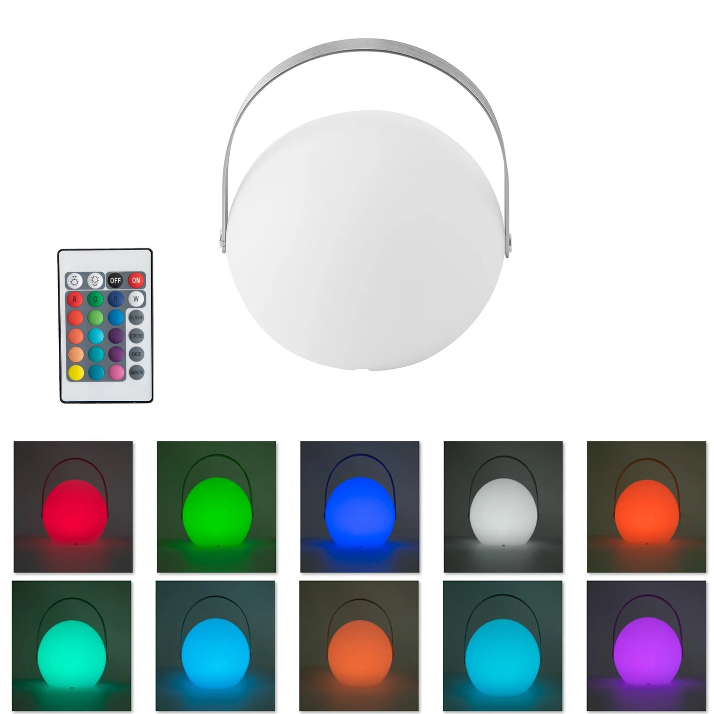 8.85 inch Table Lamp 16-Color RGB, Table Lamp With Handle, Dimmable Table Lamp