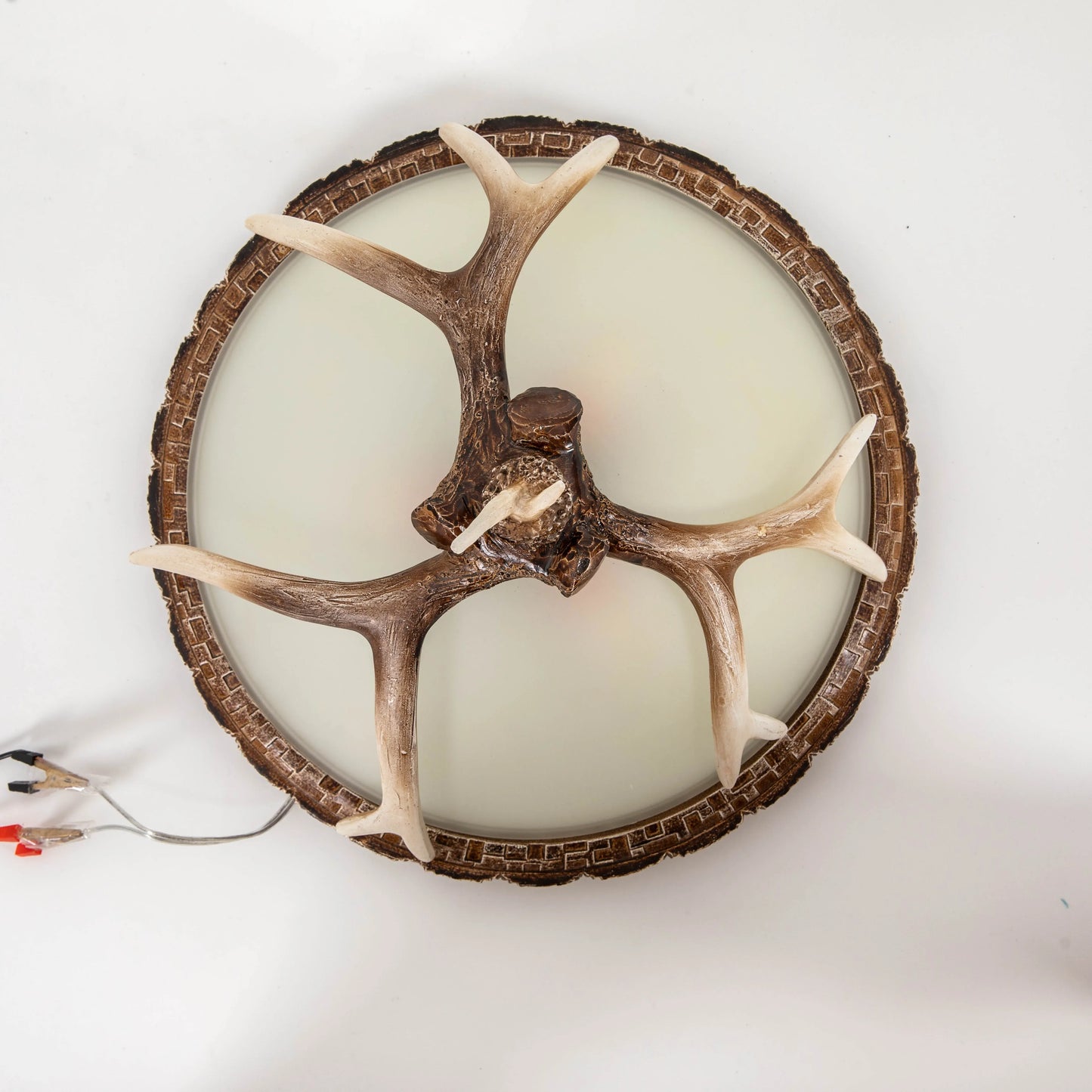 Deer Horn Rustic Chandelier Lodge Retro Resin Antler Pendant Lamp Ceiling Light