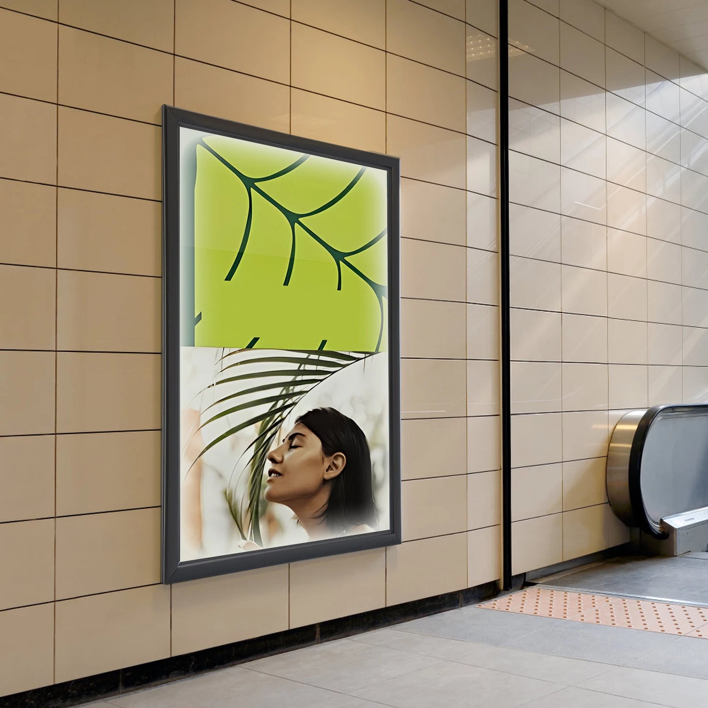 Bymaocar Black 27x40In LED Backlit Movie Poster Frame Light Box - 18W Home Theater Decor & Commercial Menu Wall Art Sign Display