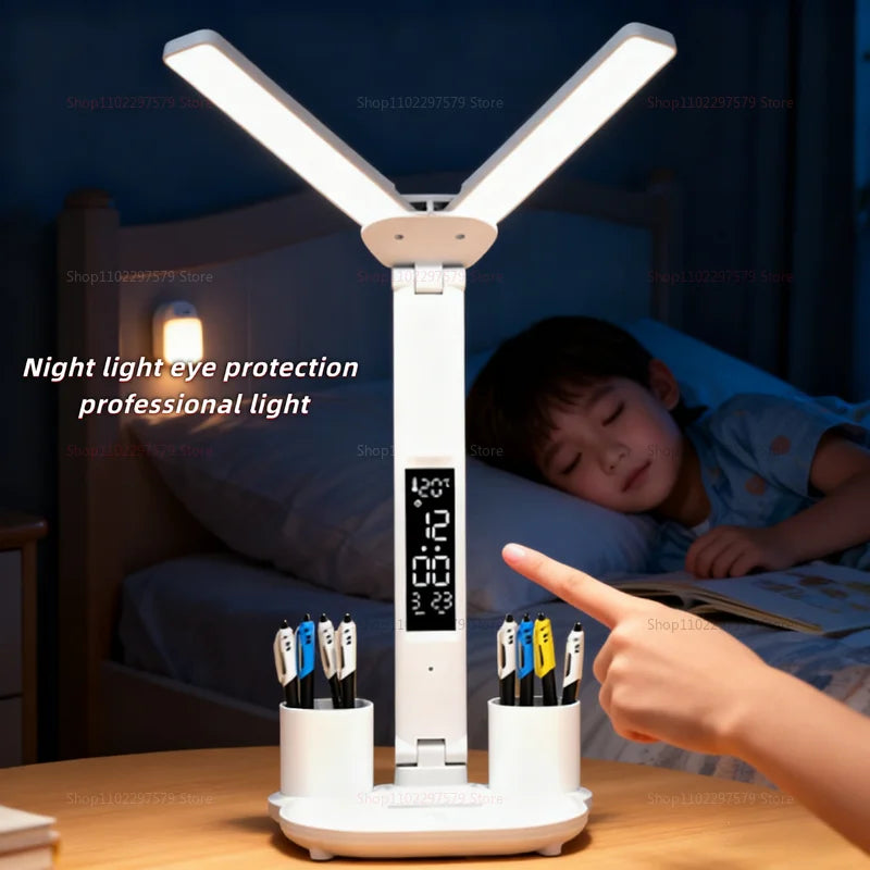 Rechargeable LED Desk Lamp Portable Bedside Light Eye Protection Touch Dimming Child Kids Study Reading Night Lamp