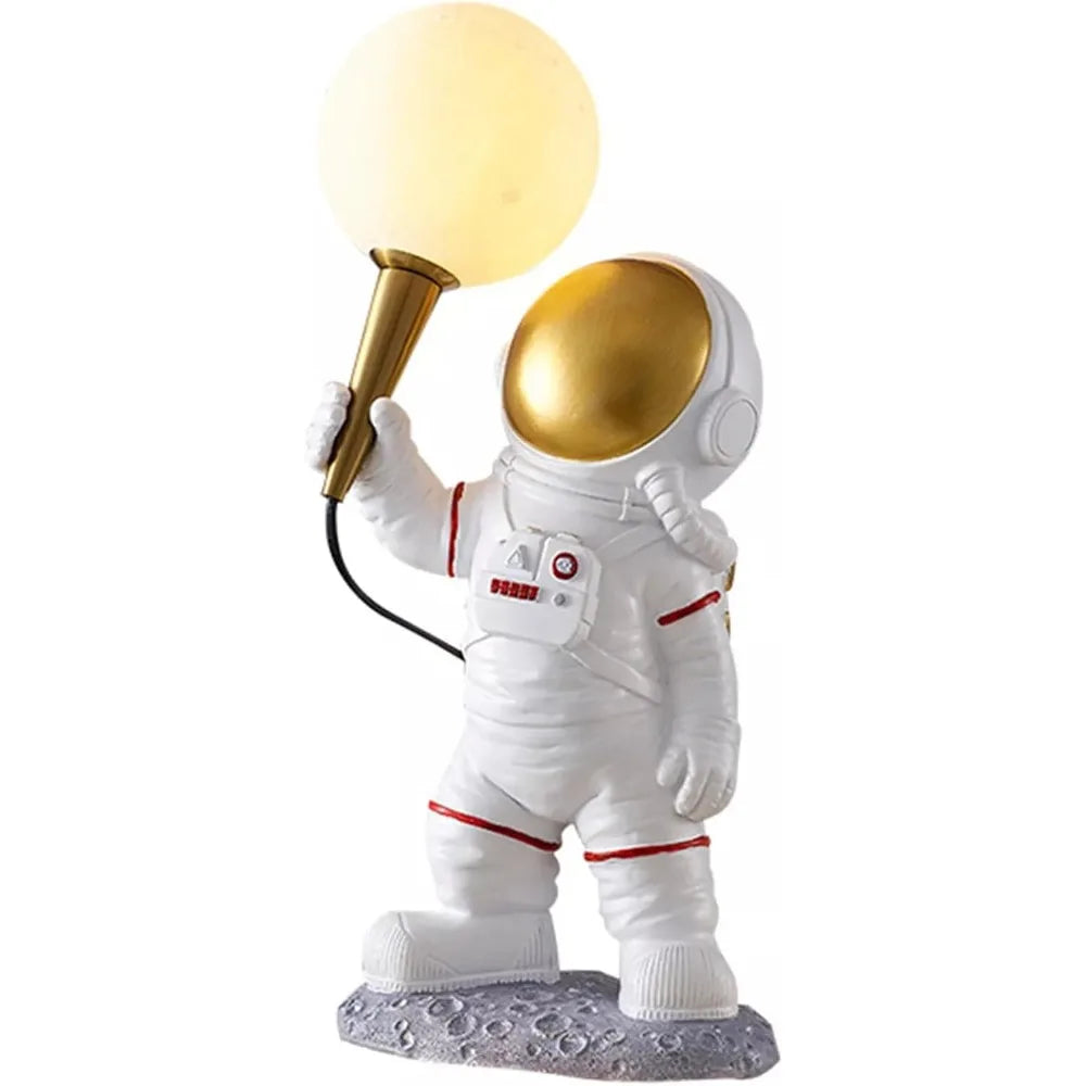 Creative Night Light USA Modern Astronaut Table Moon Night Resin Bedside Lamp Desk Decor for Kids, Children