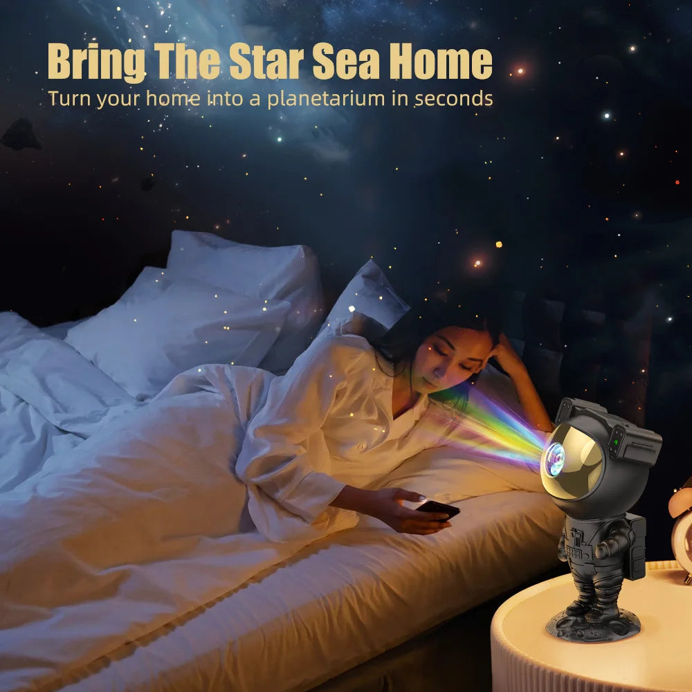 Astronaut Galaxy Projector Night Light with Timer and Remote - Star Starry Nebula LED Lamp, Gift for Kids/Adults