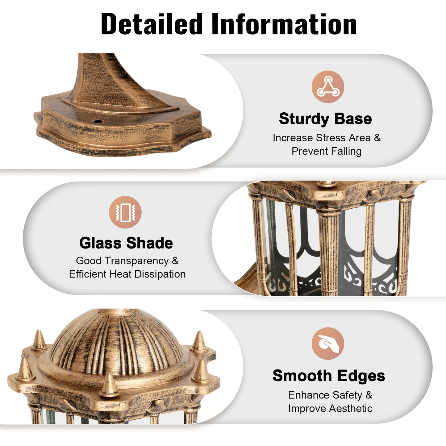 Bymaocar E27 Antique Simple Wall Lamp Sconce Porch Lamp Garden Indoor & Outdoor Exterior Classic Cage Design Decor Wall Light