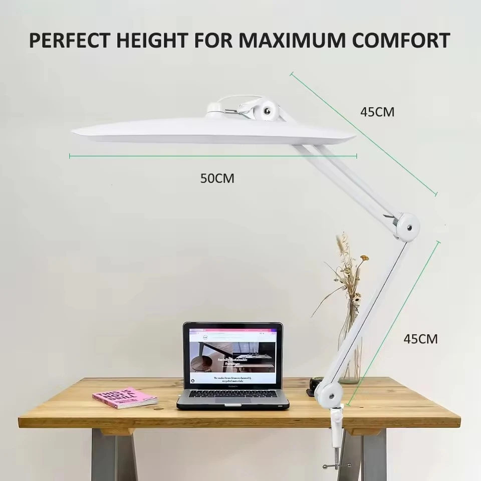 2,200 Lumens Led Task Lamp Super Bright Desk 117 Pcs Smd 4 Level Brightness Dimmable Light For Home Office Beauty Shop