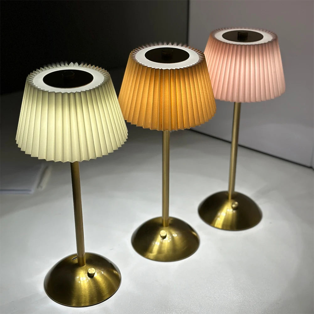Cordless Table Lamp Wireless Bedside Lamp USB Rechargeable Dimmable Sleeping Light Touch Control for Restaurant Bar Coffee Shop