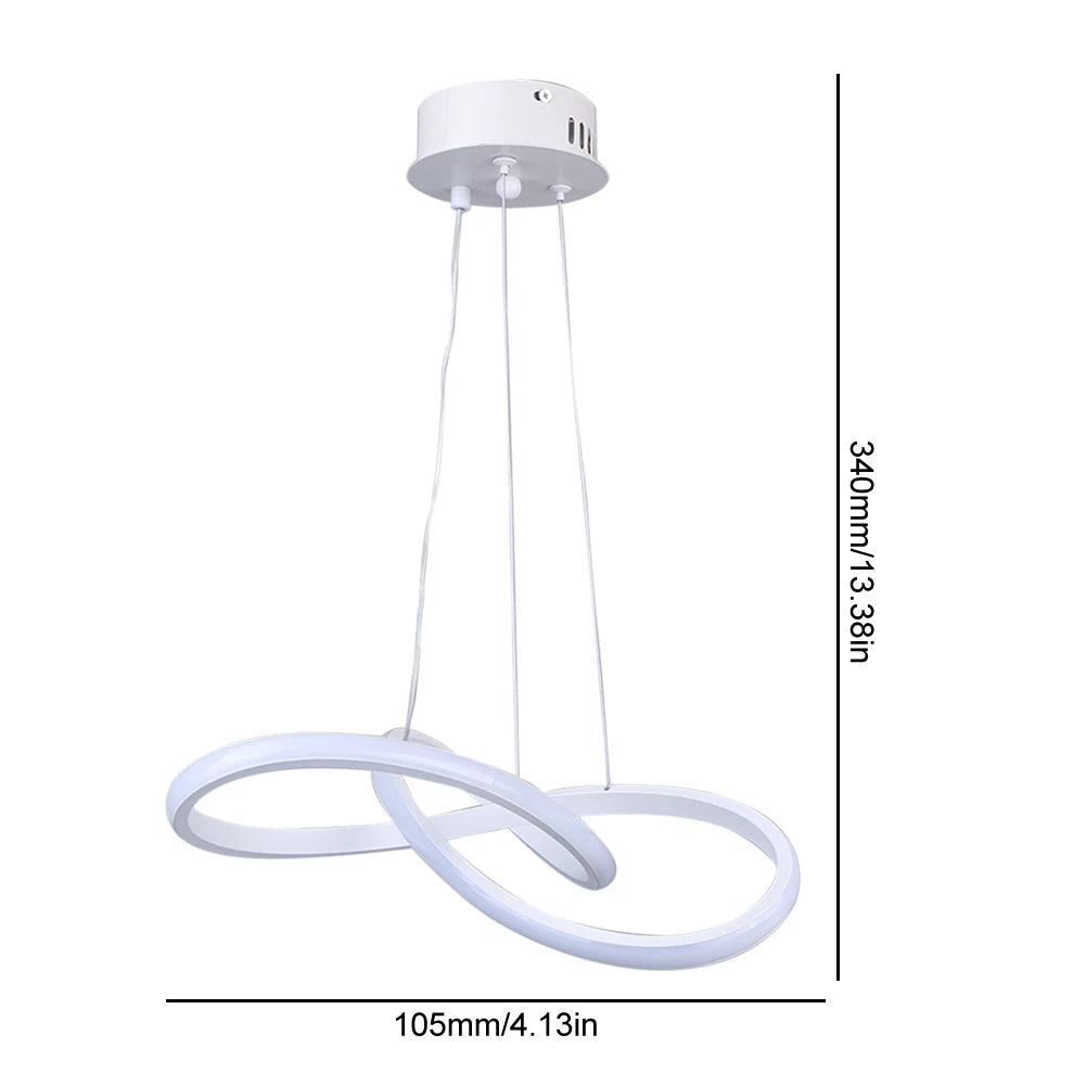 Bedroom Chandelier Circle Rings LED Pendant Lamp Acrylic Aluminum Home Decoration Light Fixture for Restaurant Bar Cafe Lighting