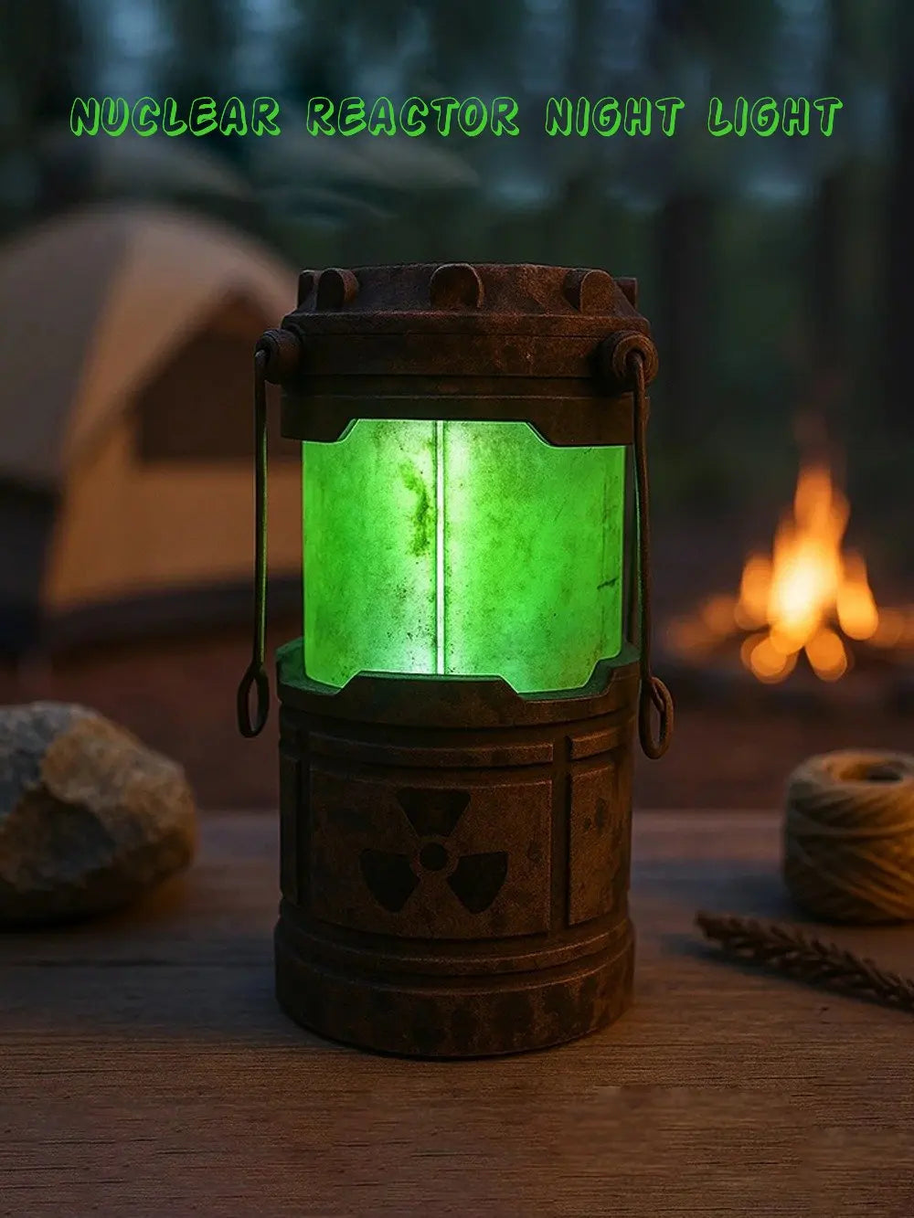 2025 New Cool Nuclear Reactor LED Night Light - Pull Light, Portable Hanging & Handheld Desk Lamp (Requires 3 AAA Batteries)