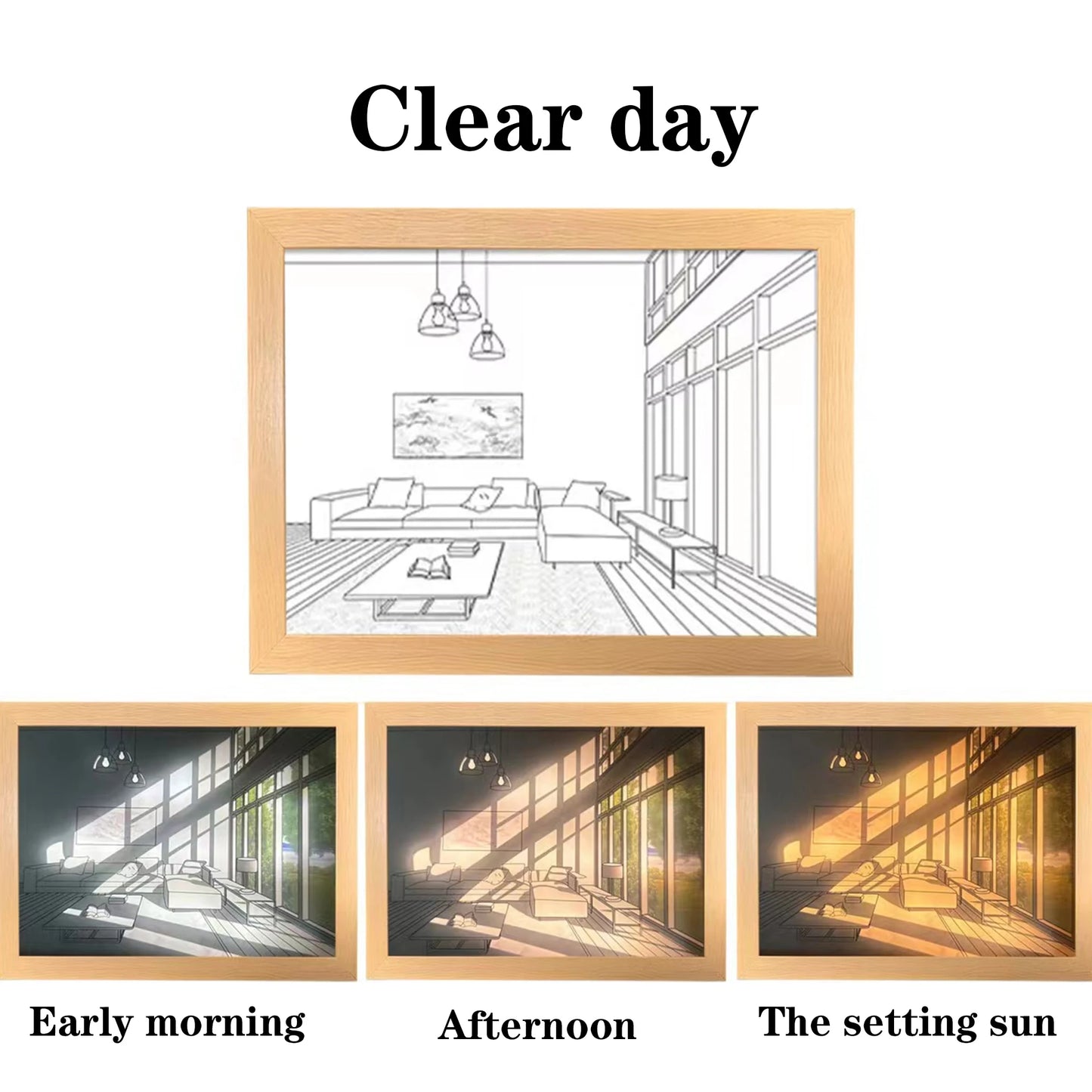 Bedroom Bedside LED Night Light Painting Dimming Wall Artwork Table Lamp Home Interior Decoration Gift Mood Photo Desk Fixtures