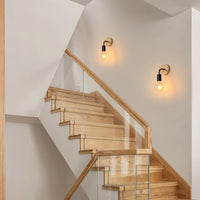 Black Wall Sconces Light, 2pcs Industrial Farmhouse Wall Light Fixtures E26 (Bulb Not Included) Vintage Wall Mount Light Fixture