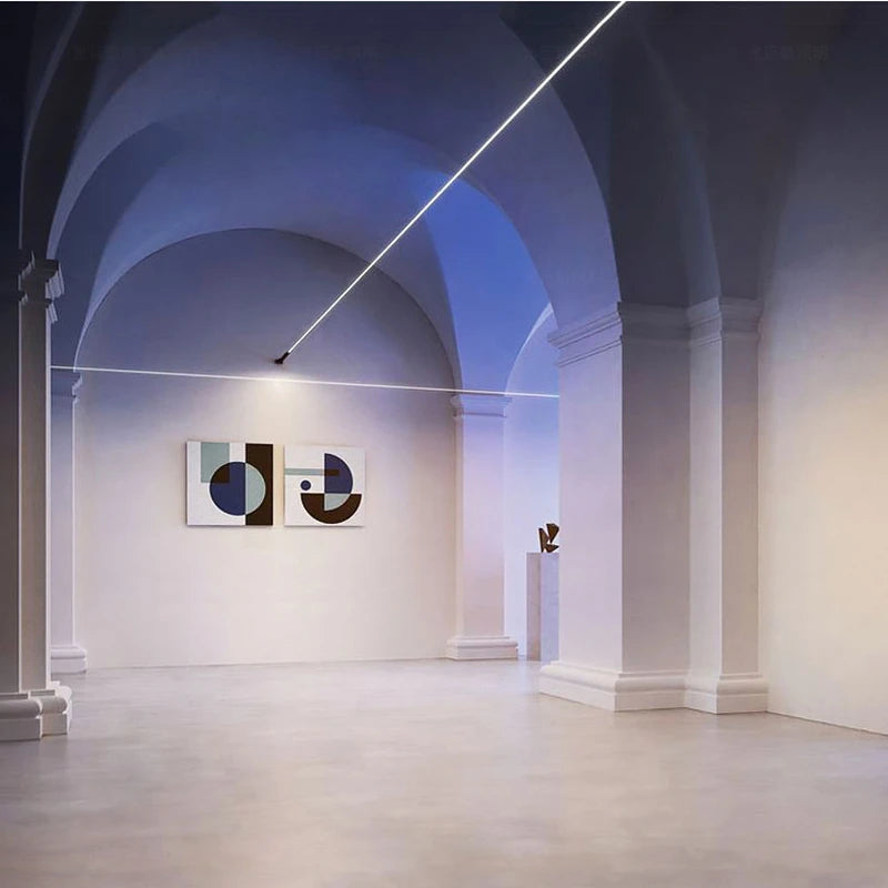 4m/6m/8m Skyline Linear Light COB LED Wall Lamp Living Room Art Exhibition Background Decor Bedroom Minimalist LED Strips Sconce