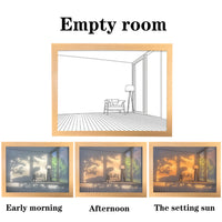 Bedroom Bedside LED Night Light Painting Dimming Wall Artwork Table Lamp Home Interior Decoration Gift Mood Photo Desk Fixtures