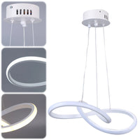 Bedroom Chandelier Circle Rings LED Pendant Lamp Acrylic Aluminum Home Decoration Light Fixture for Restaurant Bar Cafe Lighting