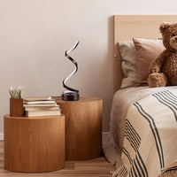 Classic Creative Spiral LED Table Lamp, Modern Minimalist Dimmable Spiral Table Lamp, Adjustable Arm, Soft Light, Multifunction