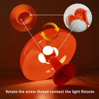 Classic Mushroom Desk Lamp Bedroom Bedside Lamp Danish Designer Orange Decorative Table Lamp Modern Bauhaus Art Table Lamp