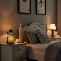 Colorful Candle Warmer Lamp With Timer and Dimmer Diamond Lampshape Wax Melting Lamp Adjustable Height Lattern Home Decor Gift