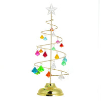 Crystal Star Christmas Tree Lamp Battery Operated Desk Table Lamp Decorative Iron Tree Night Lights for Living Room Bedroom Deco