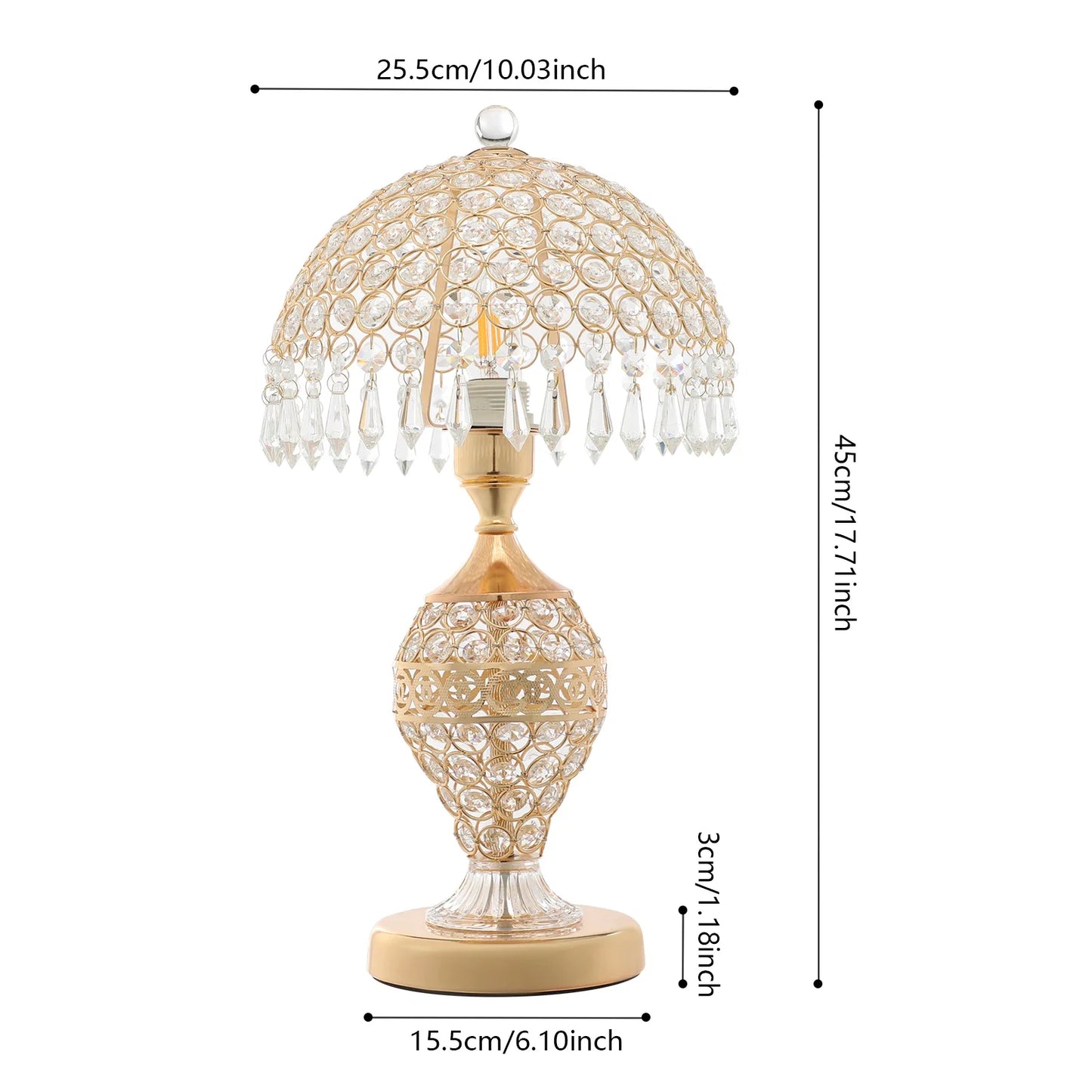 Charming Crystal Table Lamp – First-Class K5 Crystals, Radiant Glow, Perfect for Creating a Cozy & Elegant Atmosphere