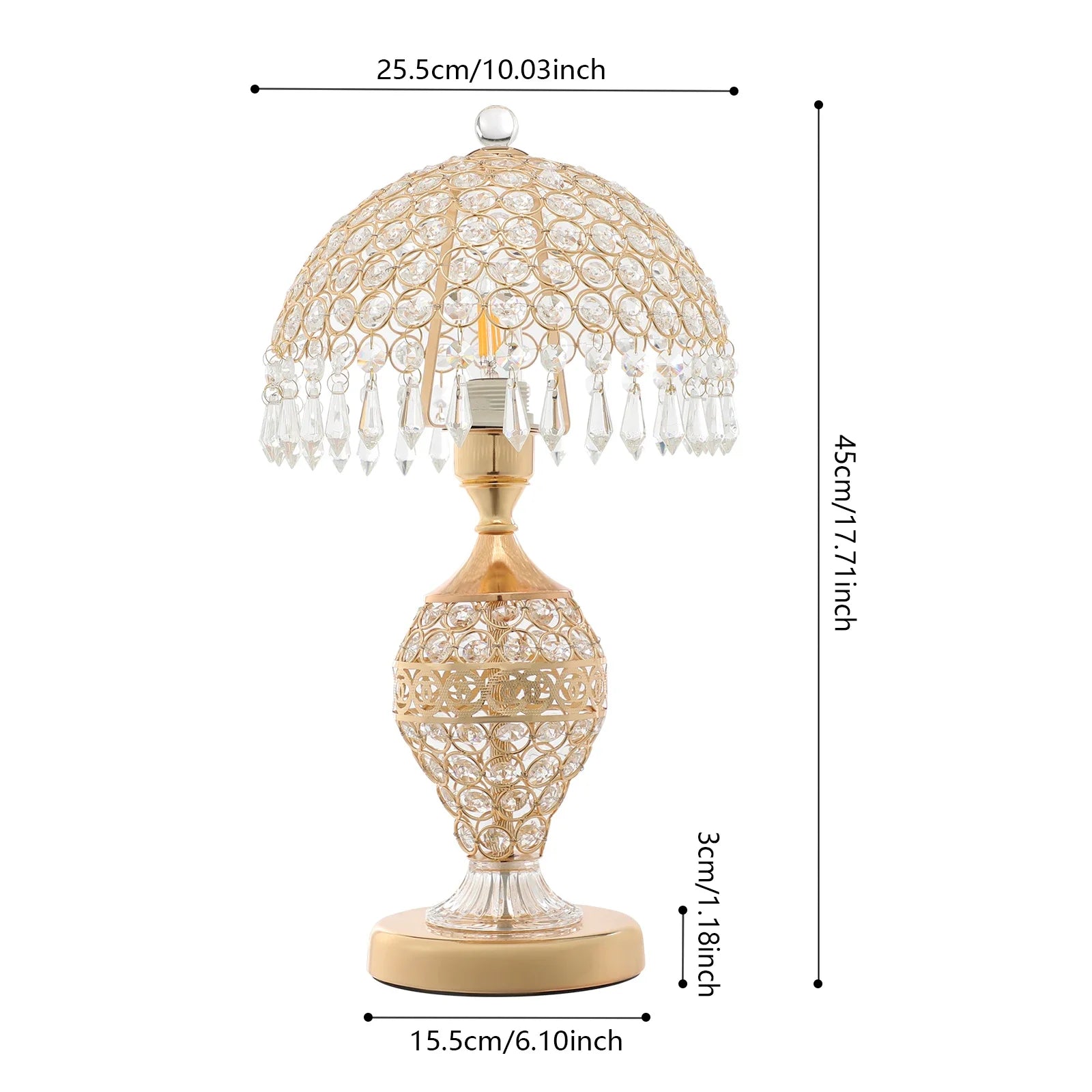Charming Crystal Table Lamp – First-Class K5 Crystals, Radiant Glow, Perfect for Creating a Cozy & Elegant Atmosphere