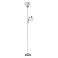 72 Inch Modern Floor Lamp with Adjustable Reading Light 3 Way Rotary Switch Plastic Shades Living Room Bedroom Office