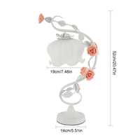 60W Flower Table Lamp E26 Glass Lampshade Lily Shaped Green Bedside Desk Light Gorgeous Ornament