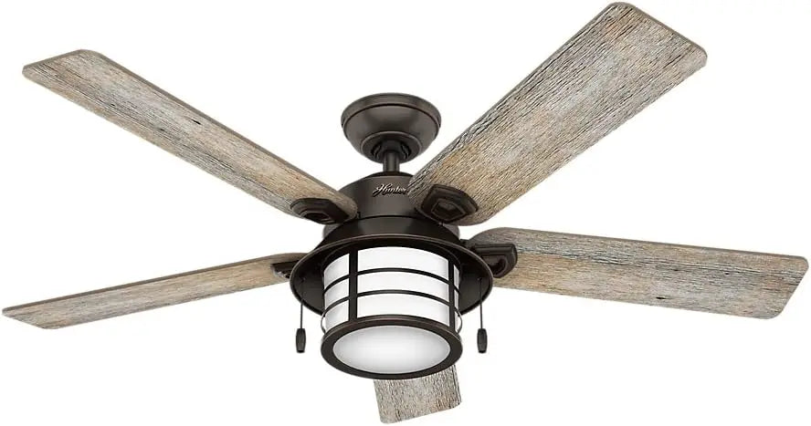 54" Ceiling Fan with Bright LED Lights, Reversible Motor, Indoor/Outdoor Use, 54" D x 54" W x 10.07" H