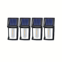 4/8PCS Outdoor Solar Tungsten Wall Lights IP55 Waterproof LED Safety Lamp Patio Yard Decorative Lamp Automatic Light Up At Night