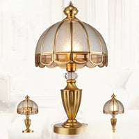 European All Copper Desk Lamp Vintage Industrial Edison Table Light for Living Room Study Bedroom Warm White LED Bulb Retro