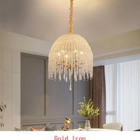 19" Elegant Crystal Table Lamp - Vintage Waterfall Design with Teardrop Grape Crystal Beads and Marble Base for Living Room,
