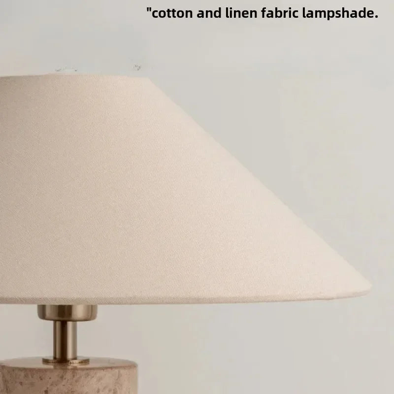 Japanese Wabi-sabi Modern Marble Table Lamp LED E27 Designer Medieval Desk Lights Home Decor Living Room Study Bedroom Bedside