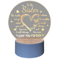 Acrylic Night Light Inspirational LED Light Mother Day Gifts for Mom Personalised Presents for Sister Best Friend Birthday Gifts