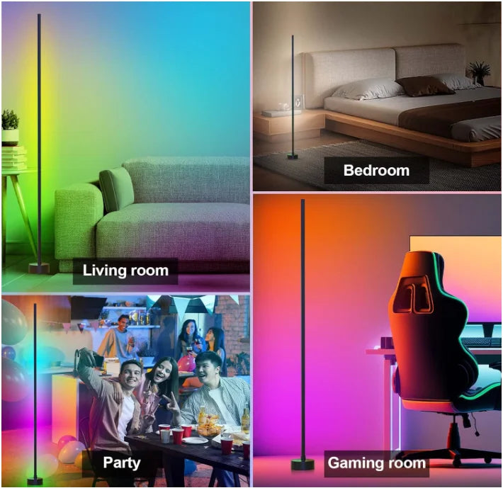 Led Floor Lamps Living Room Bedroom Colorful Nnight Llights Party E-sports Atmosphere Lights 120CM Multiple Color Switching