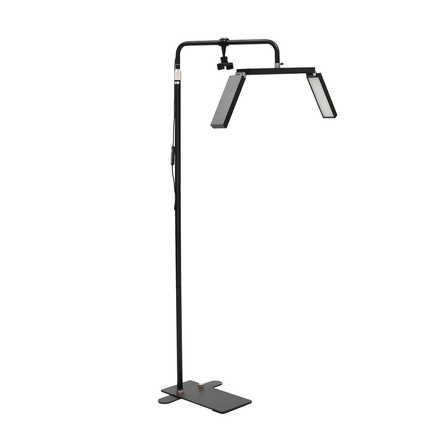 40W LED Half Moon Floor Lamp Dimmable 3-Color 3600LM, Height & Angle Adjustable for Makeup, Salon, Live Streaming