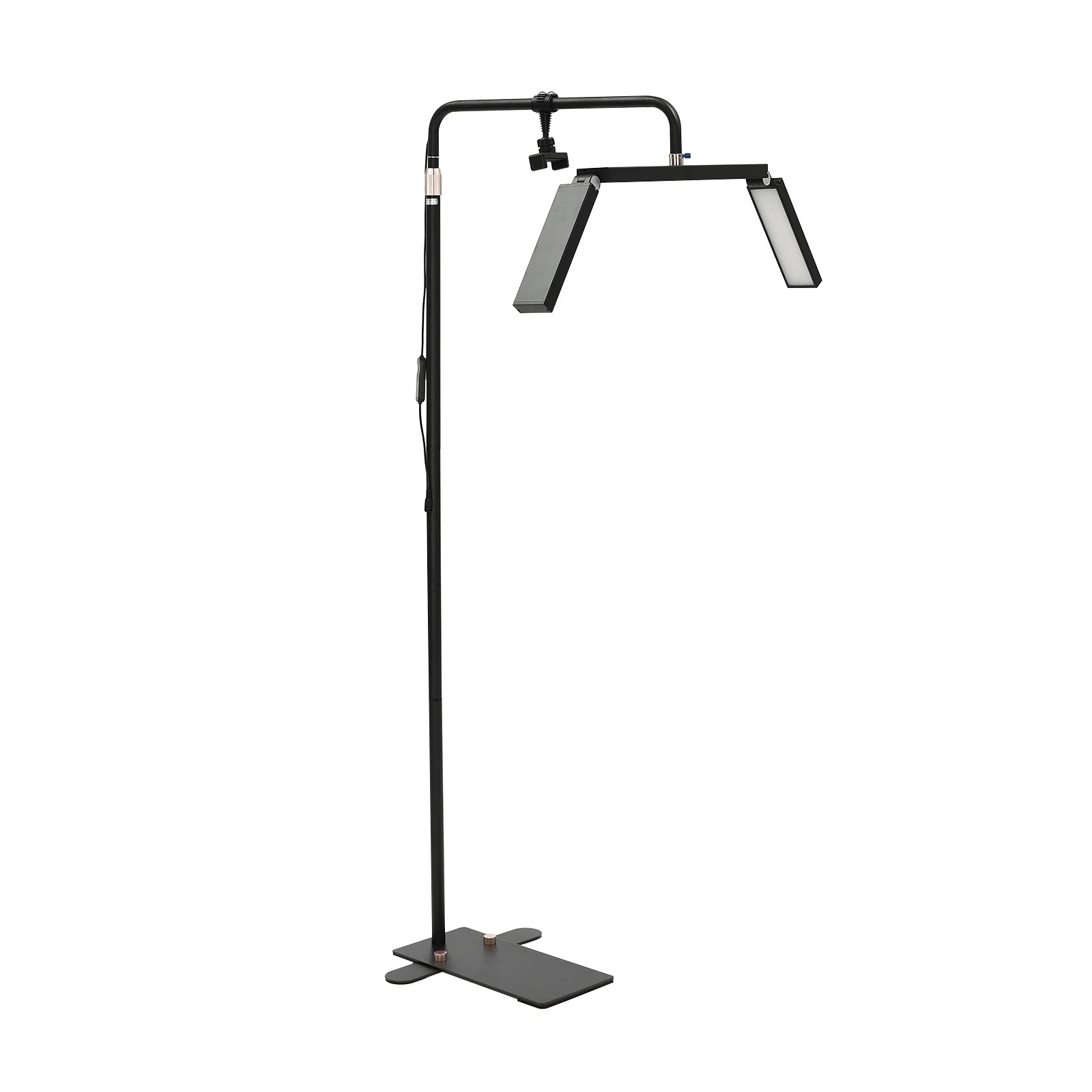 40W LED Half Moon Floor Lamp Dimmable 3-Color 3600LM, Height & Angle Adjustable for Makeup, Salon, Live Streaming