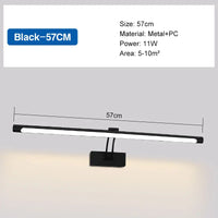 Black Rotatable LED Wall Lamps Dressing Table Make-up Mirror Front Lights Bathroom Corridor Picture Light AC85-265V Wall Sconce