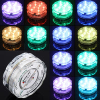 4pcs/Set LED RGB Lights Waterproof Remote Control Underwater Lamp Wedding Party Vase Decor