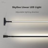 4m/6m/8m Skyline Linear Light COB LED Wall Lamp Living Room Art Exhibition Background Decor Bedroom Minimalist LED Strips Sconce