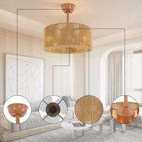 Ceiling Fan Light, Ceiling Fan Light with Remote Control, Ceiling Fan Lamp for Bedroom