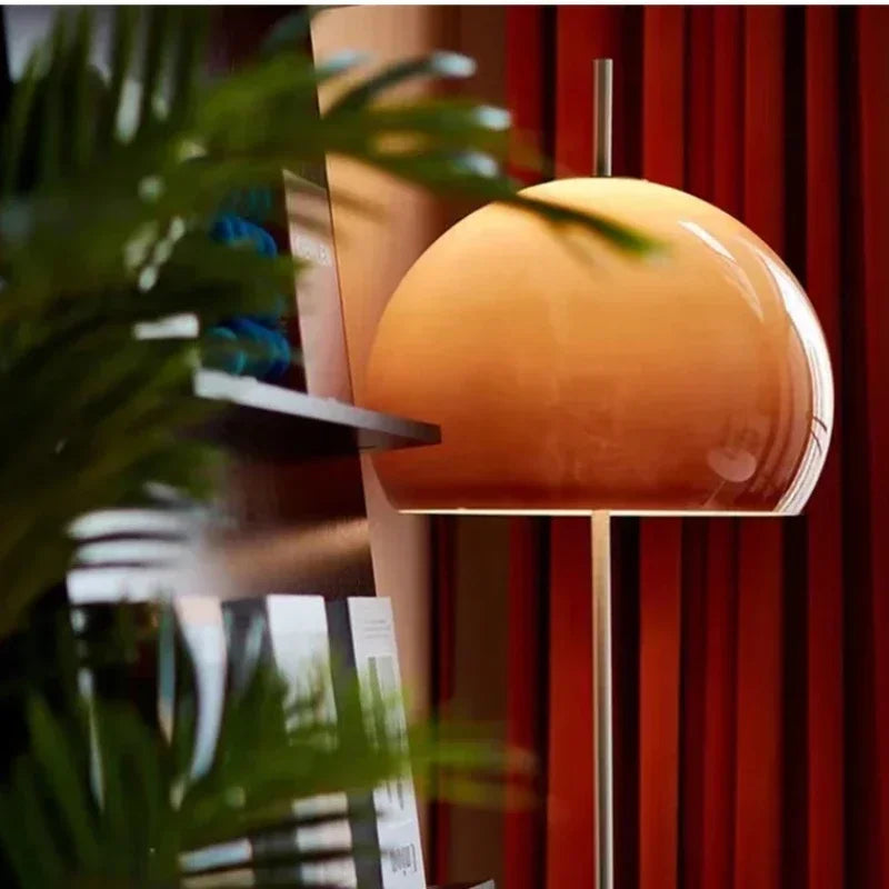 Orange Cream Glass Floor Lamp Bedroom Bedside Living Room Sofa comfort Creative Mushroom Table Light Bookstore Eye Protection