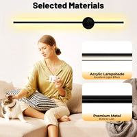 110V LED Linear Wall Lamp Modern Wall Light Long Led Wall Lamp Warm Light Color Black Home Decor