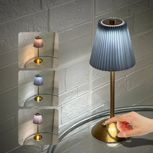 Cordless Table Lamp Wireless Bedside Lamp USB Rechargeable Dimmable Sleeping Light Touch Control for Restaurant Bar Coffee Shop