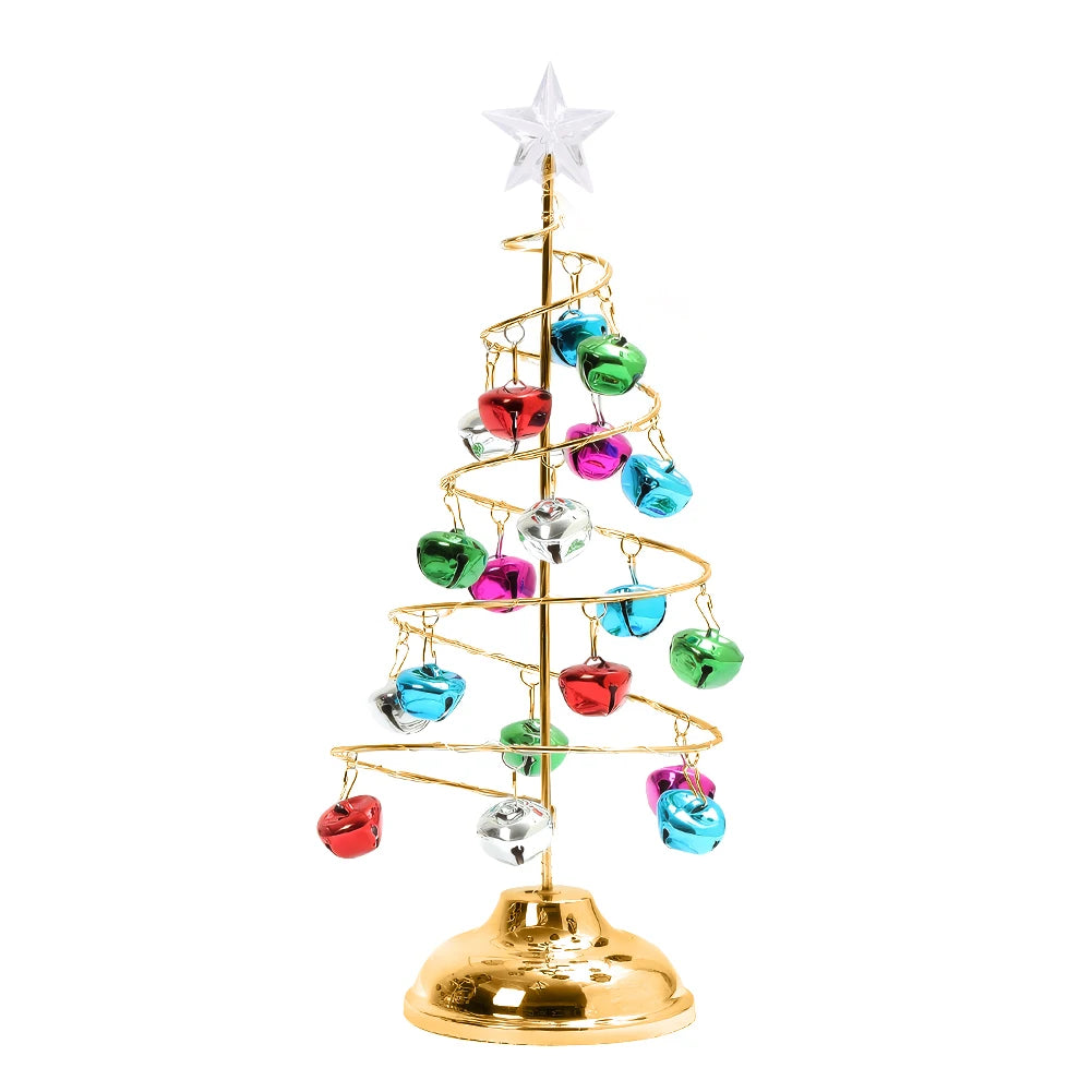 Crystal Star Christmas Tree Lamp Battery Operated Desk Table Lamp Decorative Iron Tree Night Lights for Living Room Bedroom Deco