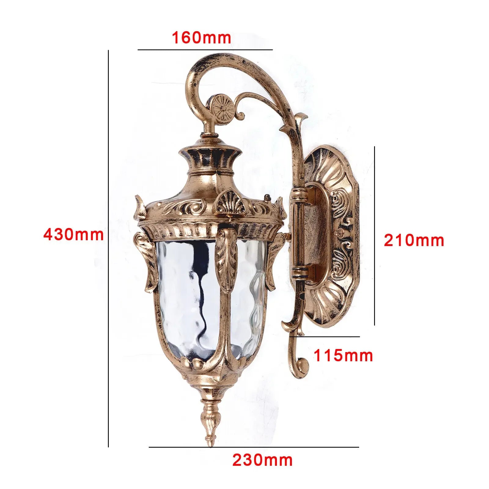 Decorative Outdoor Wall Sconces - Waterproof Porch & Exterior Lantern Lights for Garden Use