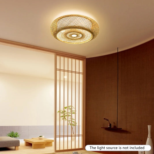20" Flush Mount Bamboo Shade Ceiling Light Fixture Hanging Pendant Lamp Design lamps for living room  lights  ceiling lights