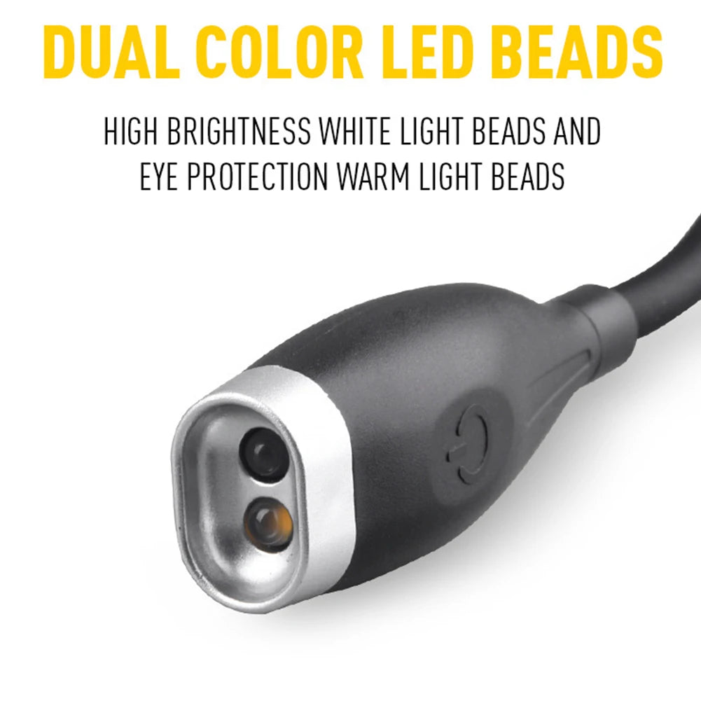 Book Light Adjustable Brightness Reading Lamp Hands Free LED Night Light Rechargeable for Night Running Walking Knitting Camping