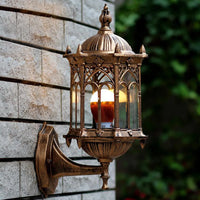 Bymaocar E27 Antique Simple Wall Lamp Sconce Porch Lamp Garden Indoor & Outdoor Exterior Classic Cage Design Decor Wall Light