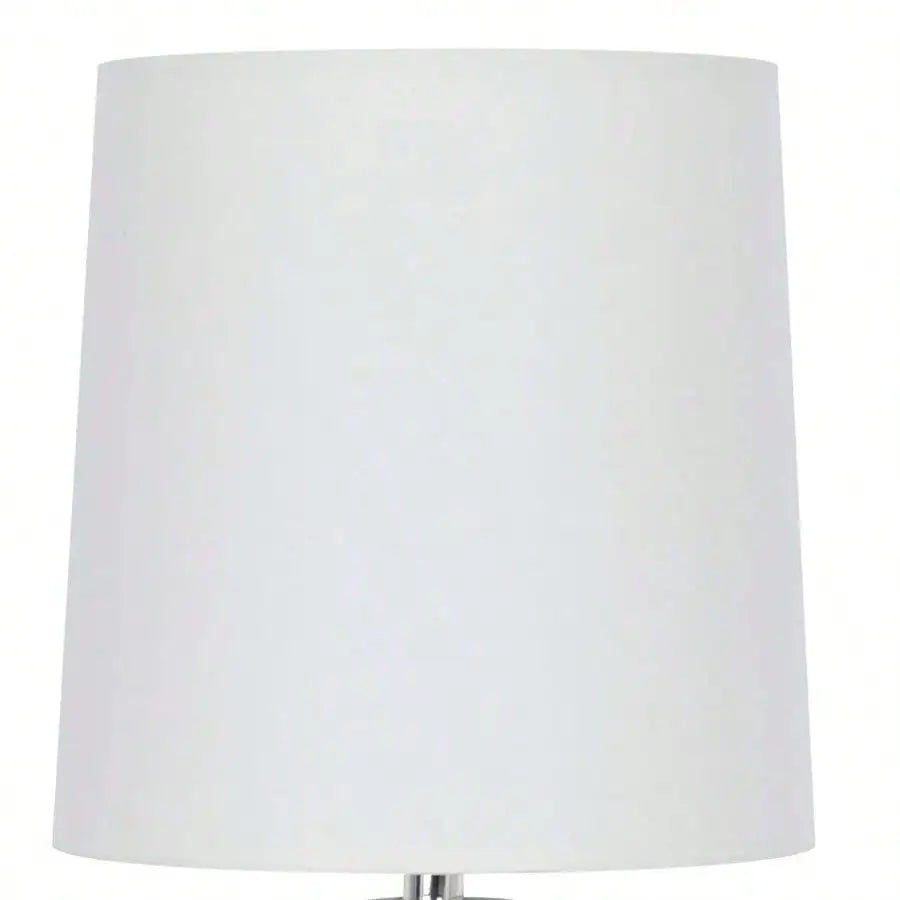 12.75" Mini Clear Glass Table Lamp with White Shade，Easy operation